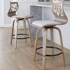 Discount Kirklands Home Golia Swivel Counter Stools, Set of 2 Gray
