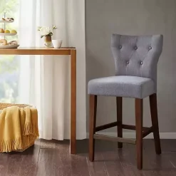 Online Kirklands Home Harrison Tufted Counter Stool Gray