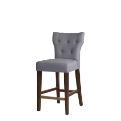 Online Kirklands Home Harrison Tufted Counter Stool Gray