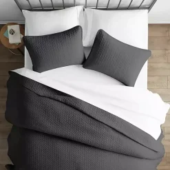 Hot Kirklands Home Herring 3-pc. Queen Quilted Coverlet Set Gray