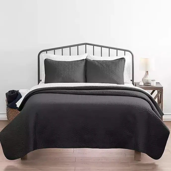 Hot Kirklands Home Herring 3-pc. Queen Quilted Coverlet Set Gray