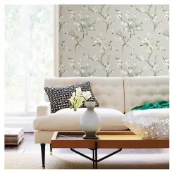 Discount Kirklands Home Gray Japanese Blossom Peel & Stick Wallpaper