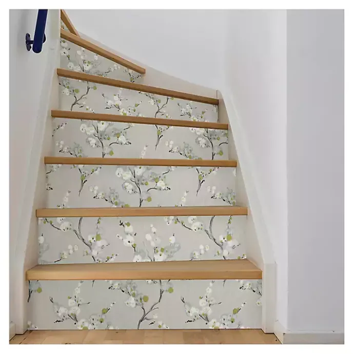 Discount Kirklands Home Gray Japanese Blossom Peel & Stick Wallpaper