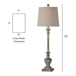 Best Kirklands Home Joelle Buffet Lamps, Set of 2 Gray