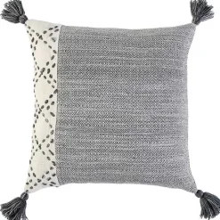 Clearance Kirklands Home Kantha Stitch Recycled Throw Pillow Gray