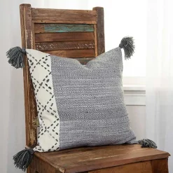 Clearance Kirklands Home Kantha Stitch Recycled Throw Pillow Gray