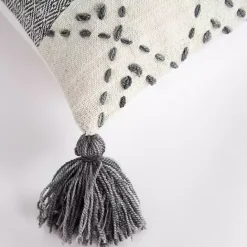 Clearance Kirklands Home Kantha Stitch Recycled Throw Pillow Gray