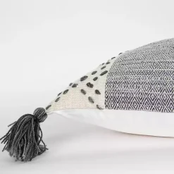 Clearance Kirklands Home Kantha Stitch Recycled Throw Pillow Gray