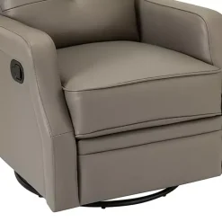 Best Kirklands Home Leather Swivel Rocker Recliner Gray