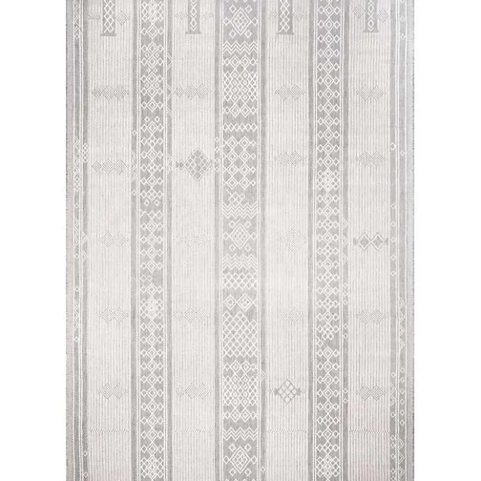 Best Kirklands Home Gray Lee Global Stripes Outdoor Area Rug, 5x8