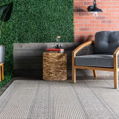 Best Kirklands Home Gray Lee Global Stripes Outdoor Area Rug, 5x8