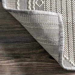 Best Kirklands Home Gray Lee Global Stripes Outdoor Area Rug, 5x8