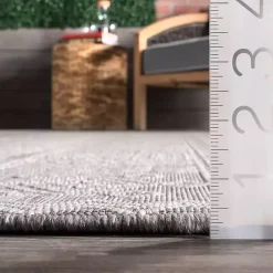 Best Kirklands Home Gray Lee Global Stripes Outdoor Area Rug, 5x8