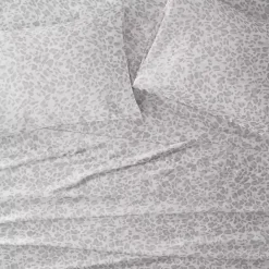 New Kirklands Home Gray Leopard Print Satin 3-pc. Twin Sheet Set