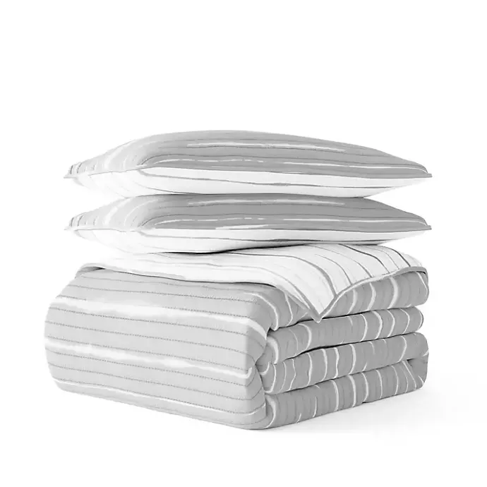 Outlet Kirklands Home Gray Linear Reversible 2-pc. Twin Quilt Set