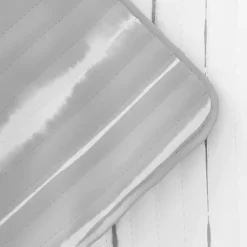 Best Kirklands Home Gray Linear Reversible 3-pc. Queen Quilt Set