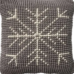 Best Kirklands Home Looped Snowflake Pillow Gray