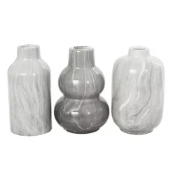Online Kirklands Home Marble Finish Ceramic Vases, Set of 3 Gray