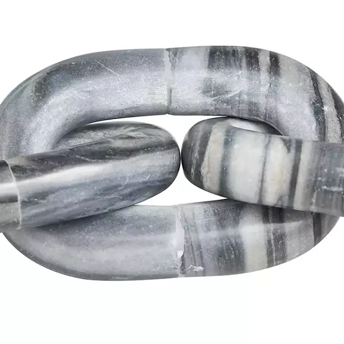 Clearance Kirklands Home Gray Marble 3-Link Chain Sculpture