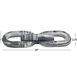 Clearance Kirklands Home Gray Marble 3-Link Chain Sculpture