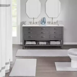 Outlet Kirklands Home Marshmallow Contour Bath Mat, 24 in. Gray