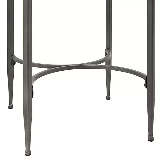 Clearance Kirklands Home Metal & Wood Round Accent Table Gray