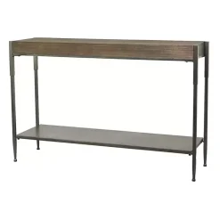 Clearance Kirklands Home Gray Metal and Wood Console Table