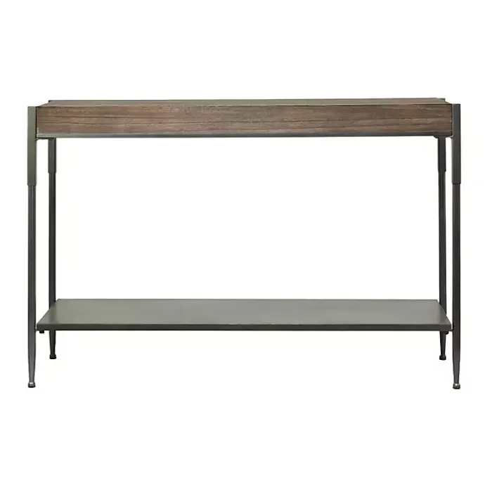 Clearance Kirklands Home Gray Metal and Wood Console Table