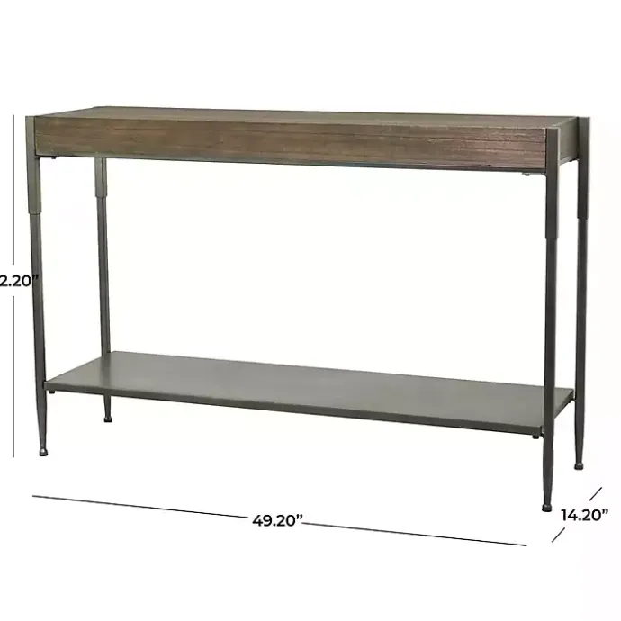 Clearance Kirklands Home Gray Metal and Wood Console Table