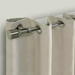 Discount Kirklands Home Gray Metal Blackout Finial Curtain Rod, 72 in.