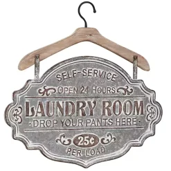 Kirklands Home Metal Laundry Room Wall Plaque Gray