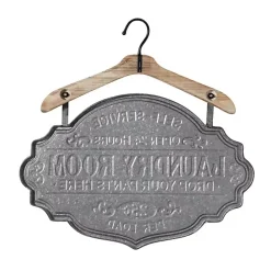 Kirklands Home Metal Laundry Room Wall Plaque Gray