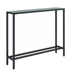 Best Kirklands Home Metal Mirrored Top Slim Console Table Gray
