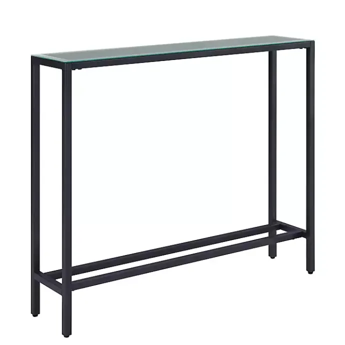 Best Kirklands Home Metal Mirrored Top Slim Console Table Gray