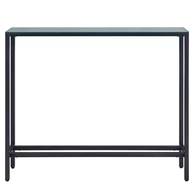 Best Kirklands Home Metal Mirrored Top Slim Console Table Gray