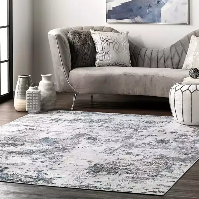 Discount Kirklands Home Gray Modern Abstract Washable Runner