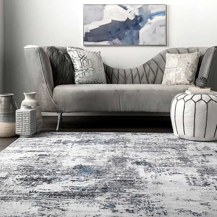 Discount Kirklands Home Gray Modern Abstract Washable Runner