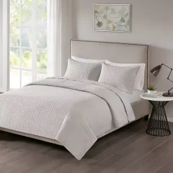 Outlet Kirklands Home Nash 3-pc. Reversible King Coverlet Set Gray