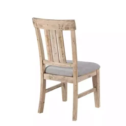 Kirklands Home Gray Natural Wooden Sonoma Dining Chairs, Set of 2 Tan