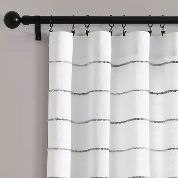 Sale Kirklands Home Gray Ombre Stripe Curtain Panel Set, 84 in.