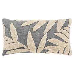 Discount Kirklands Home Gray Palm Lumbar Pillow