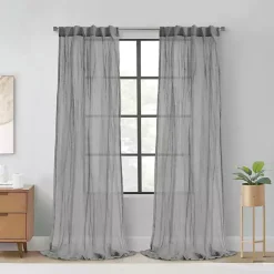 Clearance Kirklands Home Paloma Curtain Panel, 84 in. Gray