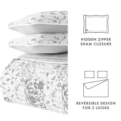 Hot Kirklands Home Gray Patchwork Reversible 2-pc. Twin Quilt Set