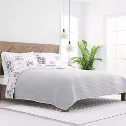 Sale Kirklands Home Gray Patchwork Reversible 3-pc. Queen Quilt Set