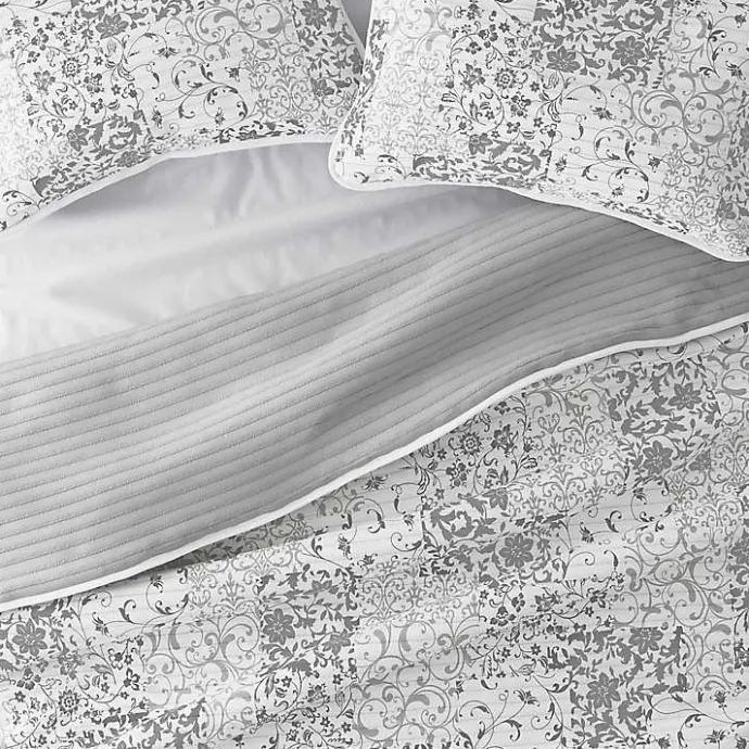 Best Kirklands Home Gray Patchwork Reversible 3-pc. King Quilt Set