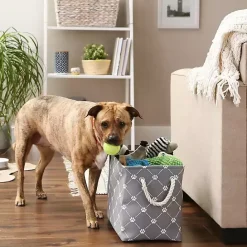 Sale Kirklands Home Paw Trellis Rectangle Basket, 16 in. Gray