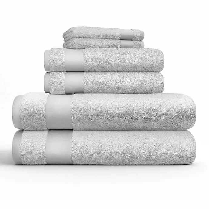 Clearance Kirklands Home 6-pc. Essential Cotton Bath Towels Gray