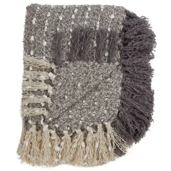 Best Kirklands Home Petite Pom Pom Throw with Tassels Gray