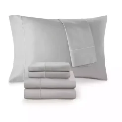 Best Kirklands Home Pima Cotton Sateen 4-pc. King Sheet Set Gray
