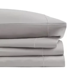 Best Kirklands Home Pima Cotton Sateen 4-pc. King Sheet Set Gray